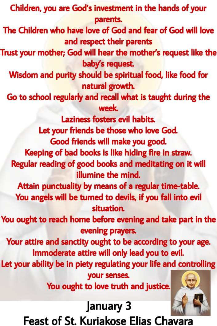 Advice of St. Chavara to Children
